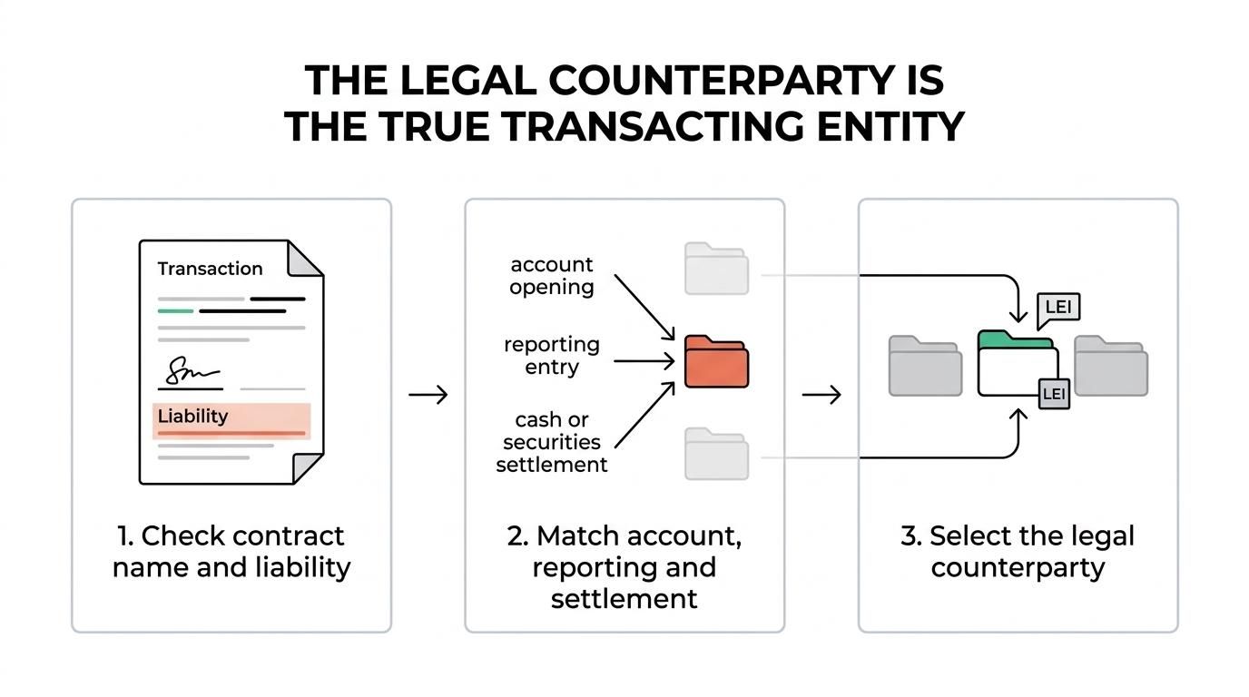 A decision flow showing how to determine whether a joint venture, trustee, sponsor, or project vehicle is the legal entity that needs its own LEI.