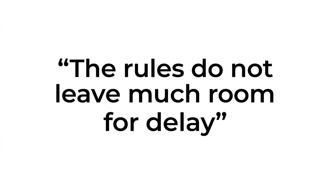 Quote card featuring the line 'That is a narrow backstop, not a comfortable operating model.'
