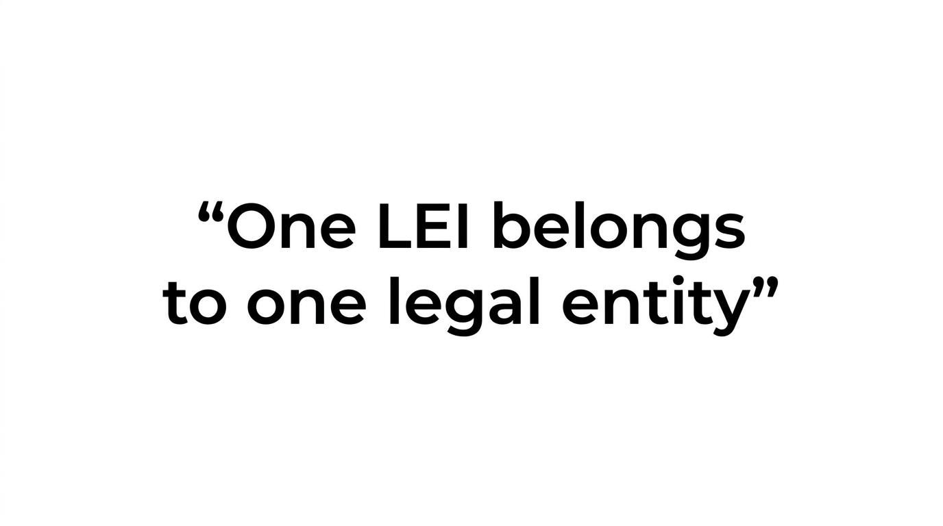 Quote highlight featuring the line 'Brand unity does not create LEI unity.'